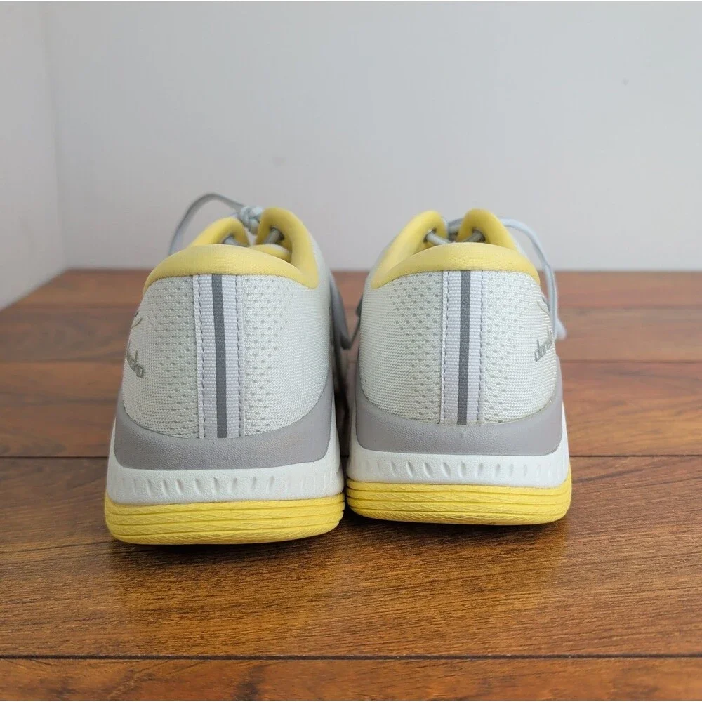 Dansko Women's Pace Mesh Comfort Walking Sneaker Shoes White/Yellow, 40, US 9.5